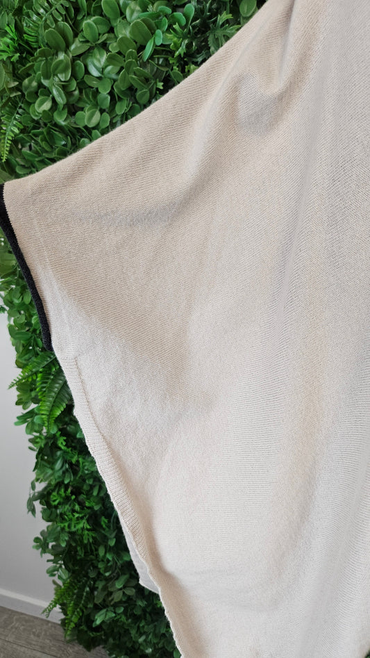 Marilyn Seyb Putty Cashmere Poncho S/M