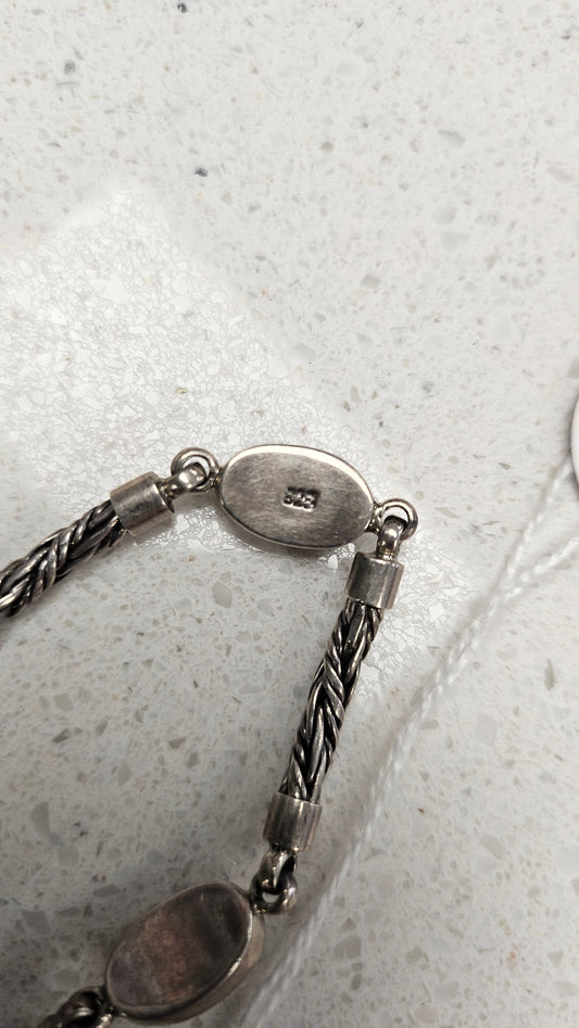 Lordship Linen Sterling Silver 925 Links Bracelet 20cm