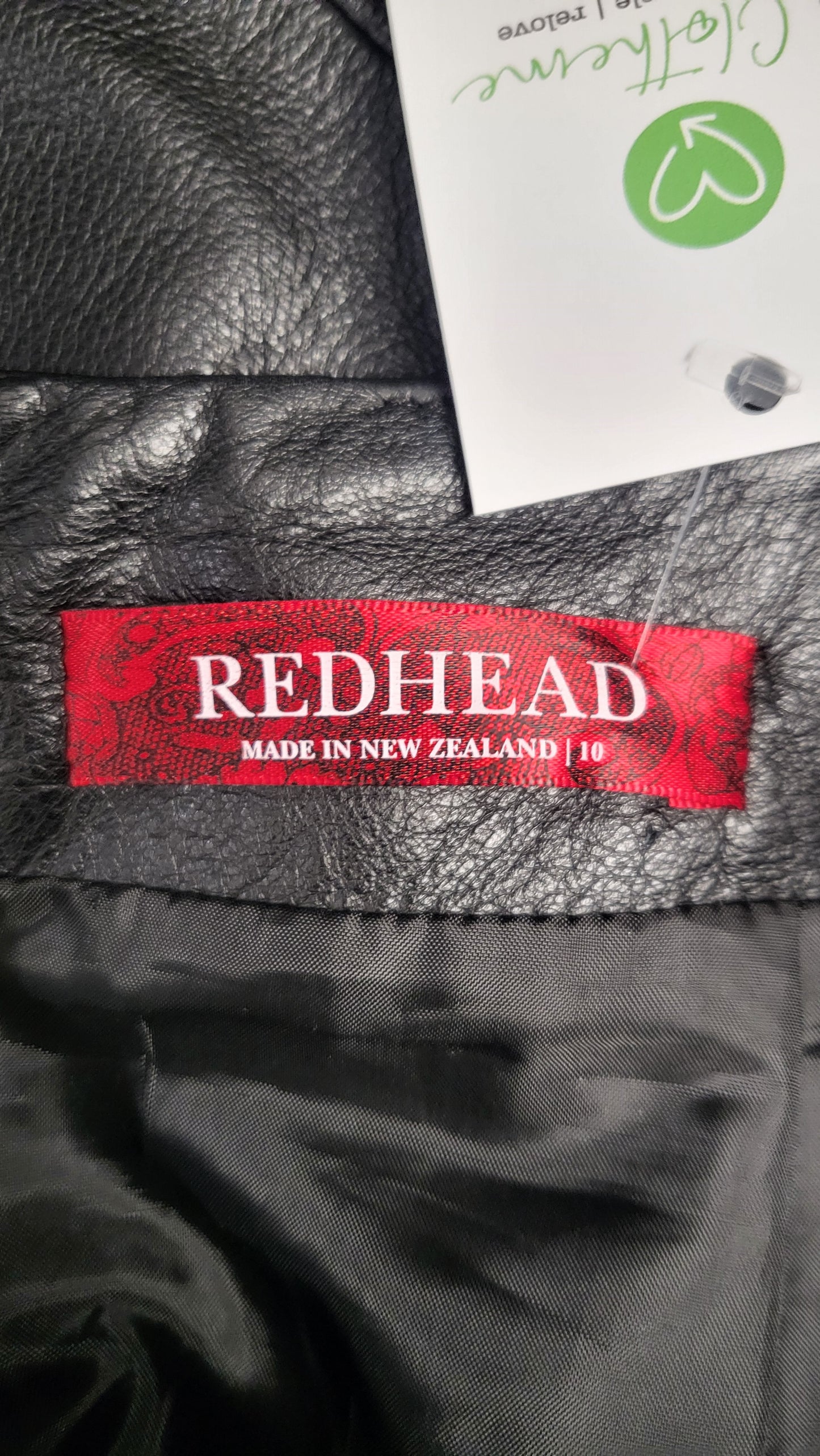 Redhead Black Leather Skirt (10)