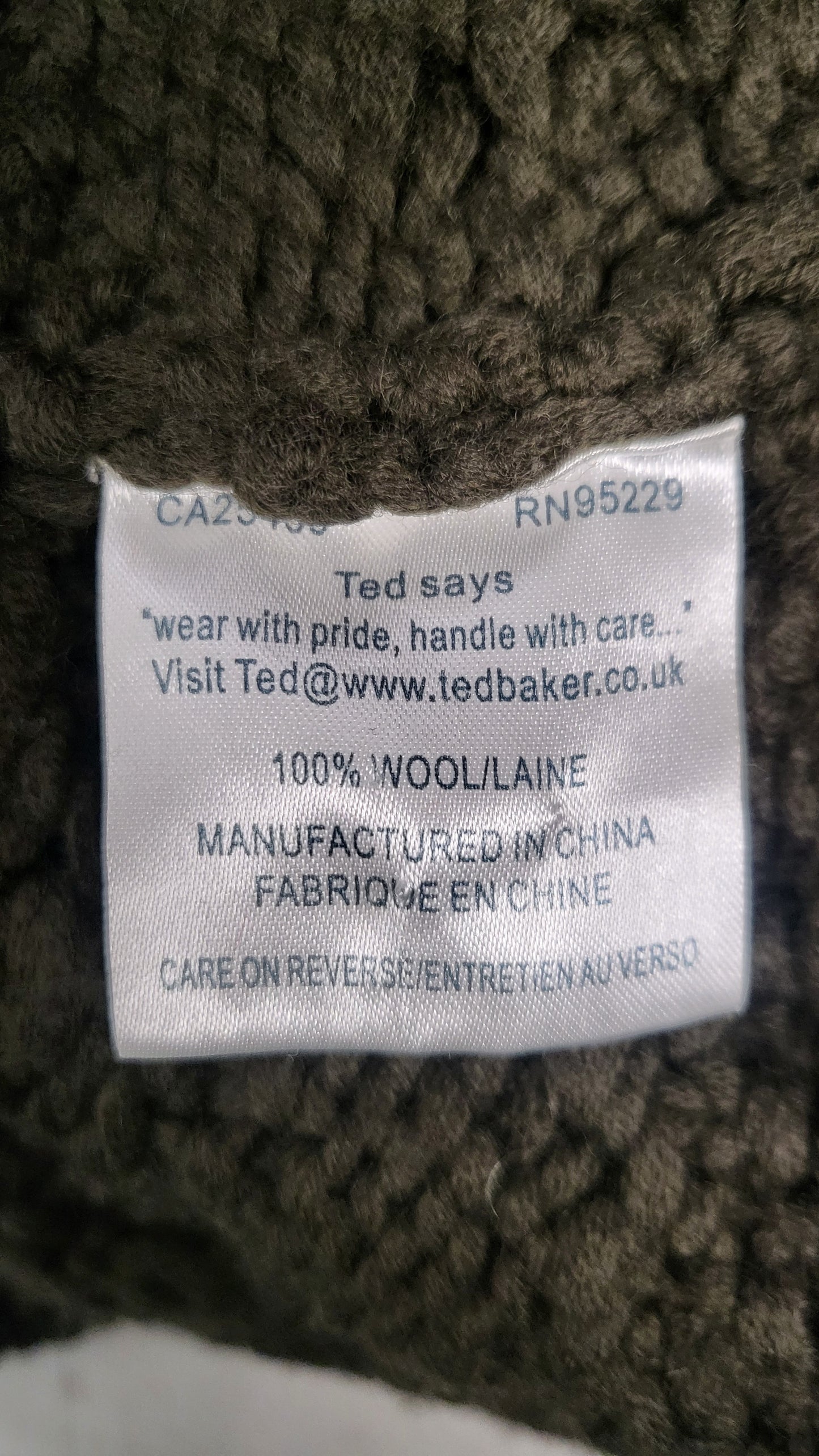 Ted Baker Khaki Wool Knit (10-12)