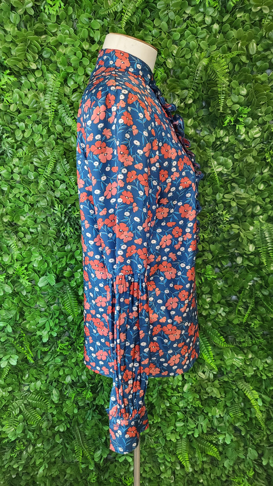 Helen Cherry Floral Frill Yoke Shirt (10)