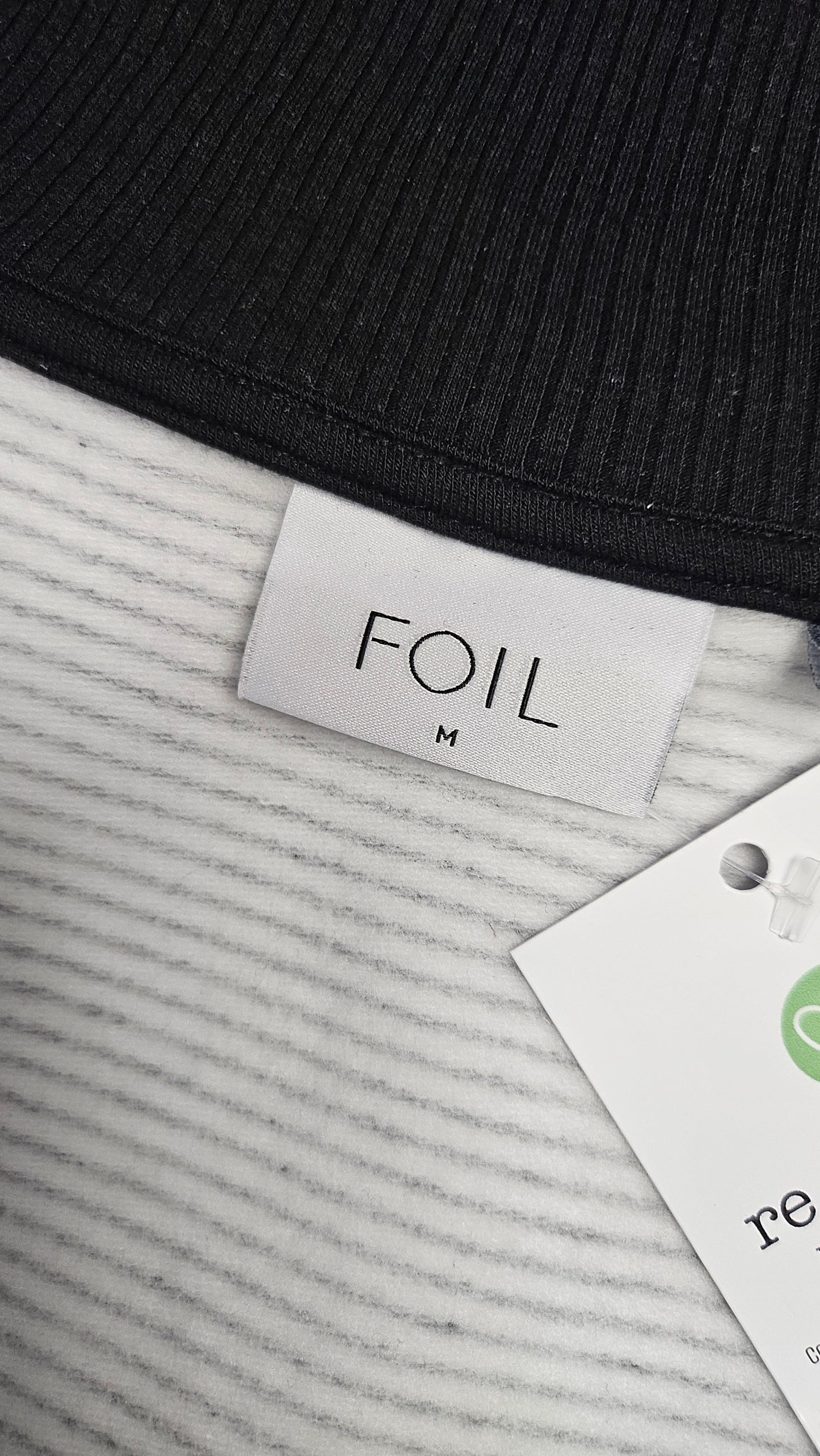 Foil Black/White Stripe Zip Up (12)