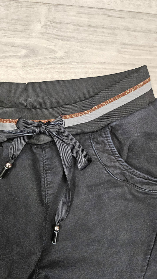 Italian Star Black Jogger Pants (10)