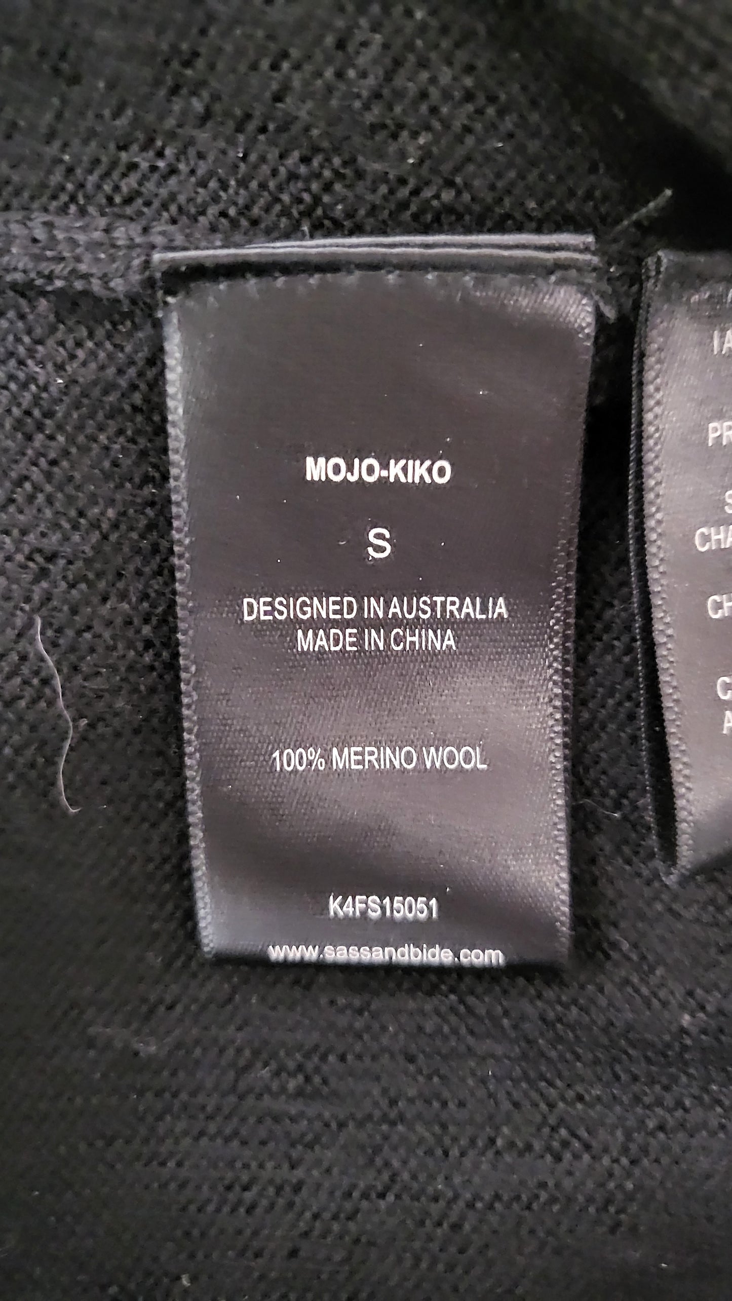 Sass & Bide Black/Gold Merino Metallic Knit (10)