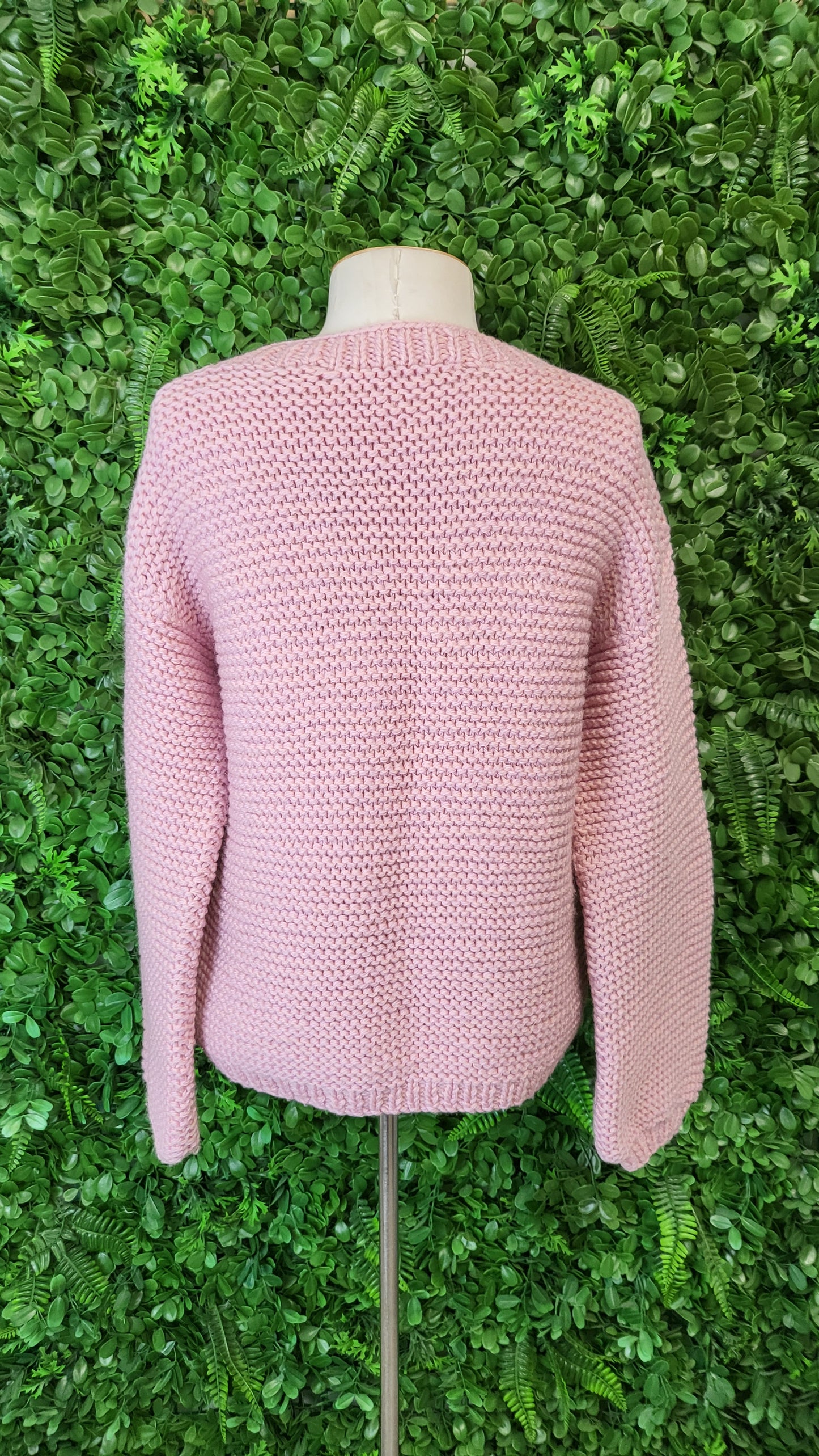 Handmade Pink Wool Knit Jumper (10-12)