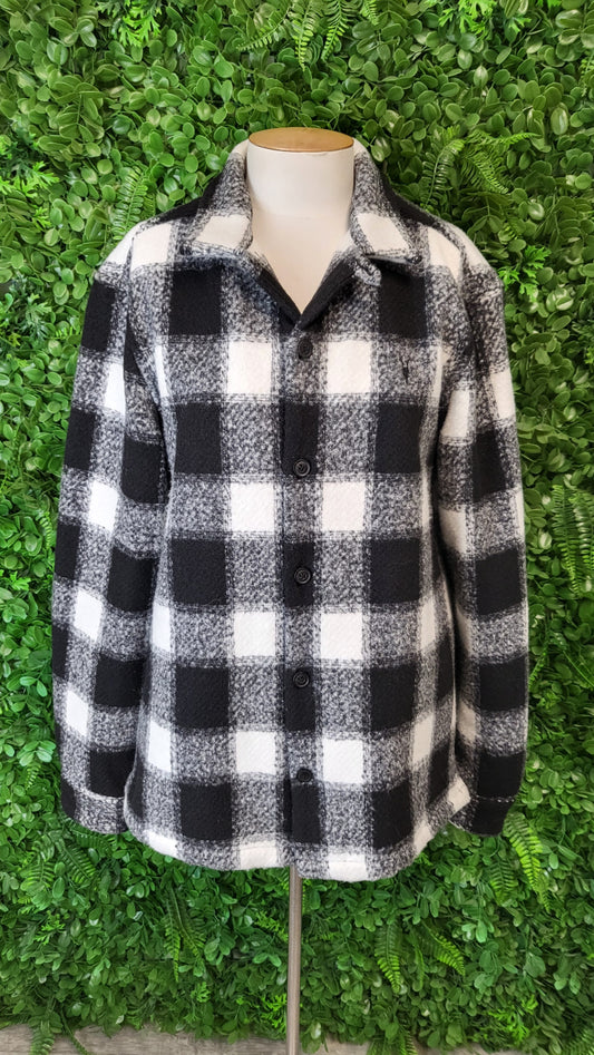 All Saints Black/White Shacket/Overshirt (14-16)