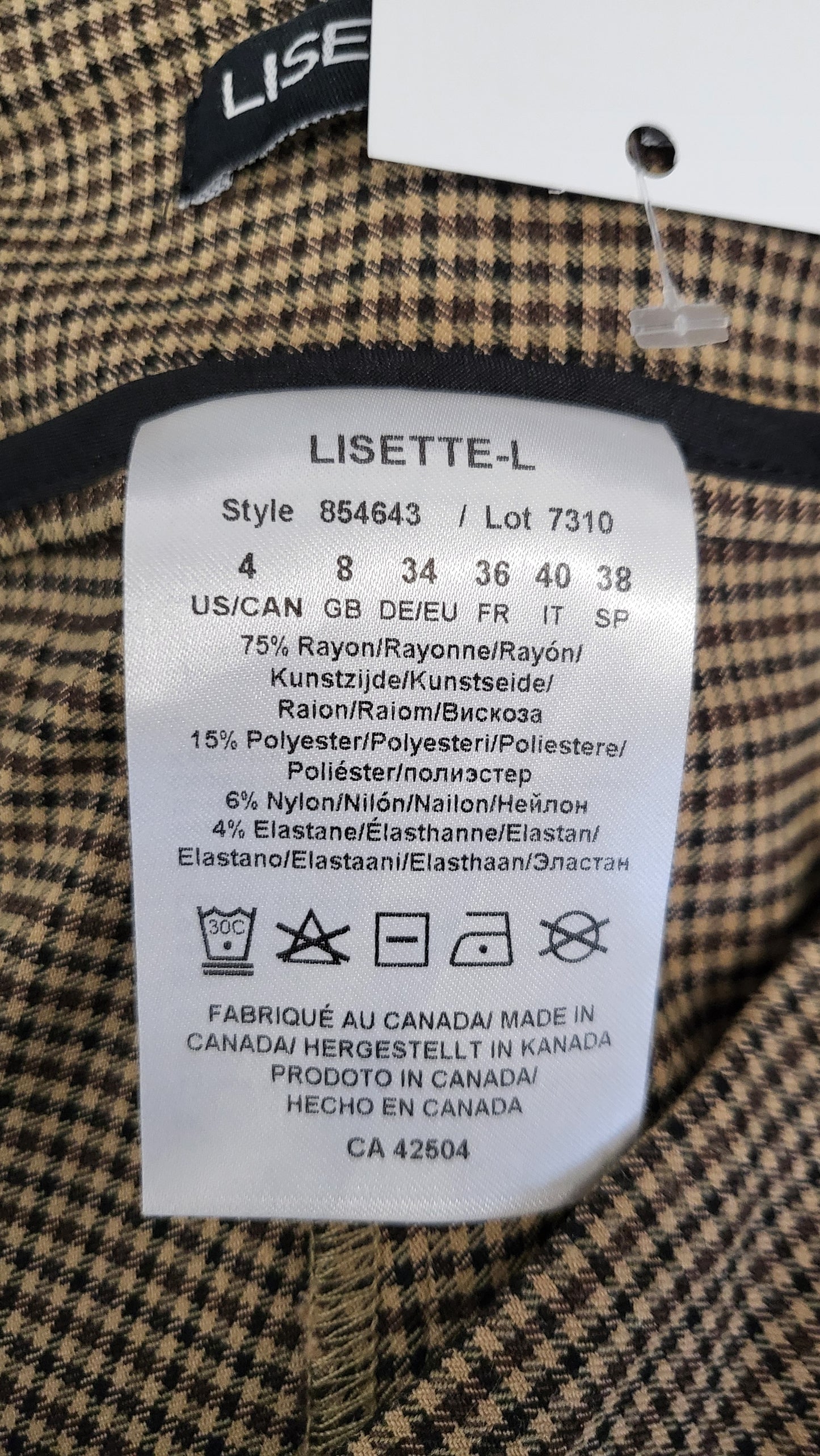 Lisette Brown Check Pants (10)
