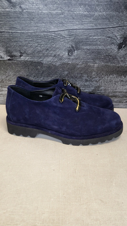 Minx Navy Suede Loafer (38)