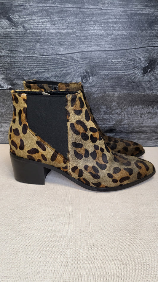 Isabella Anselmi Olive Leopard Print Boot (38)