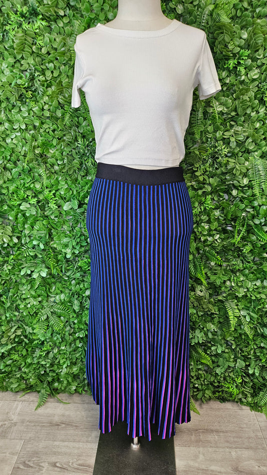 Blue Illusion Multi Stretch Pleat Skirt (10)