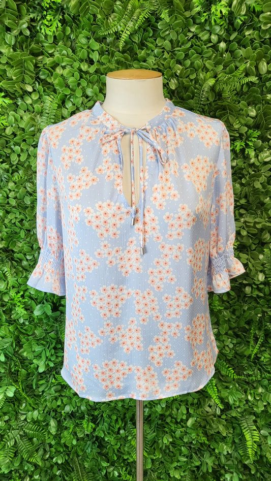 Leila+ Luca Blue Floral Print Top (8)