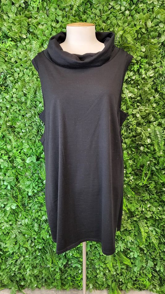 Foil Black Merino Knit Tunic Top (12)