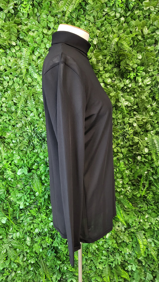 Mint The Label Black Mesh Rolled Neck Top BNWT (10)