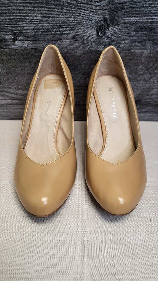 Isabella Anselmi Leather Caramel Heels (38)