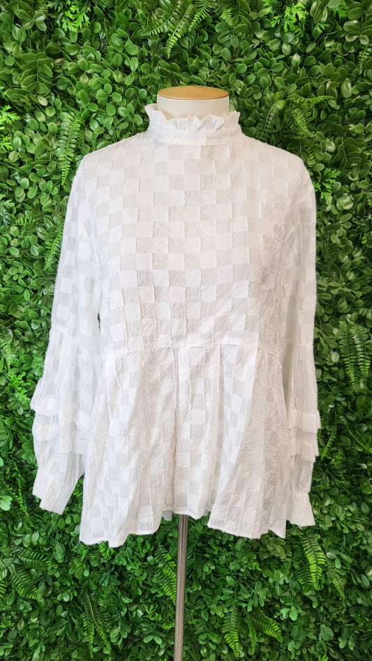 Lounge by Repertoire White Brodie Blouse (12)
