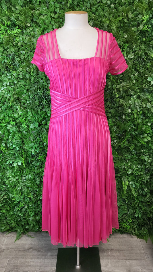 L'officiel Pink Tulle & Pleat Dress BNWT (12)