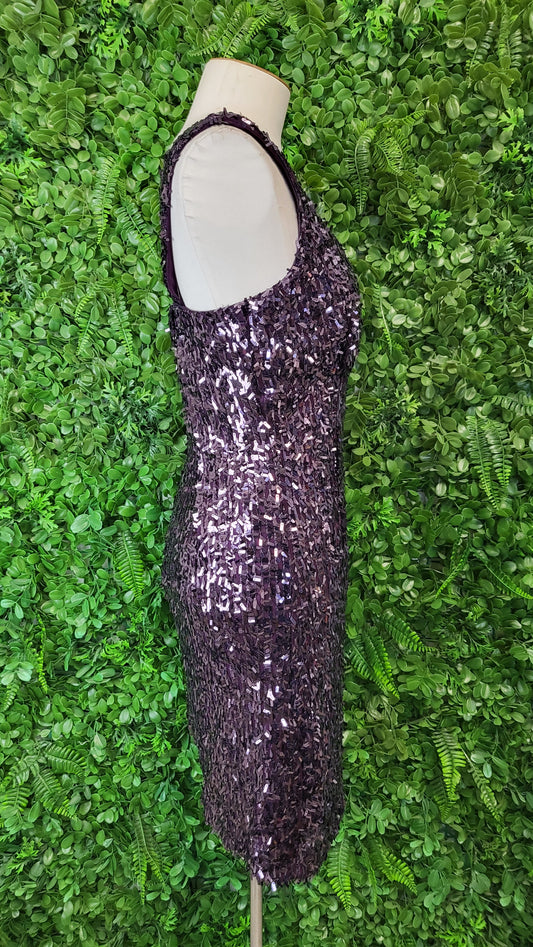 Suzi Chin Purple Sequin Mini Dress (8)