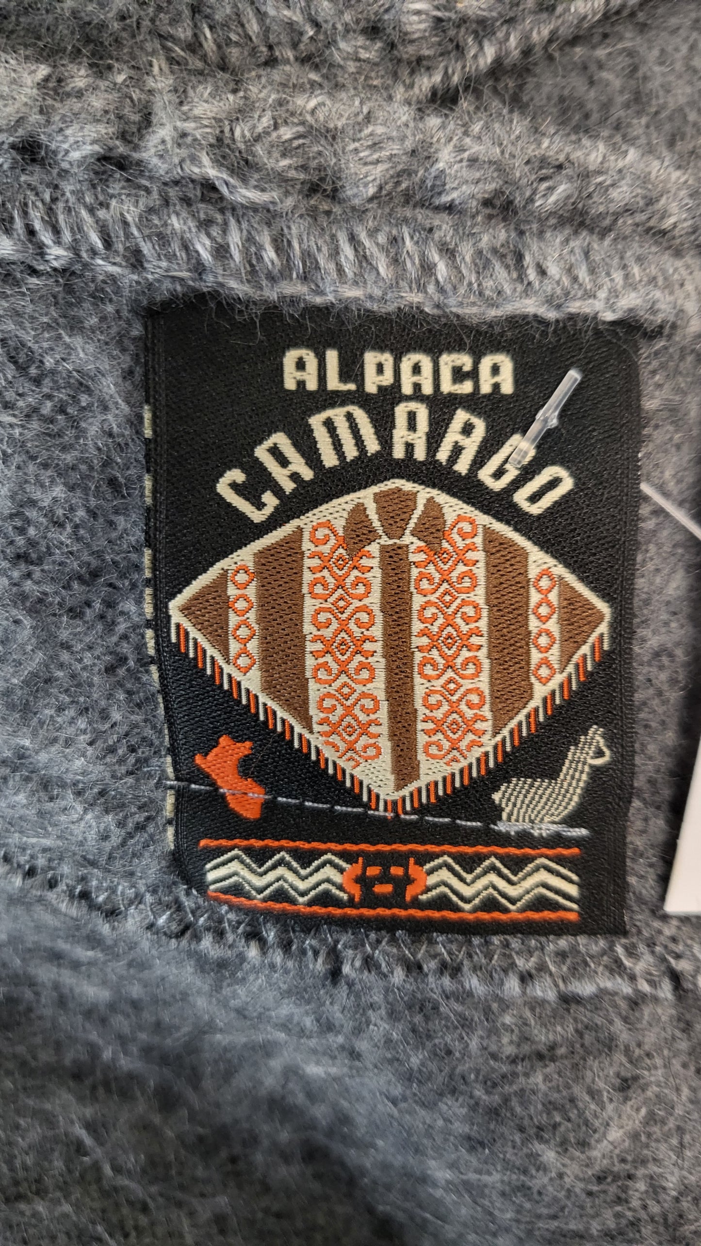 Camargo Grey Alpaca Poncho Cape (OSFM)