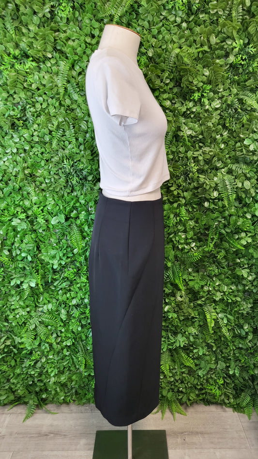 Veronika Maine Black Midi Skirt (10)
