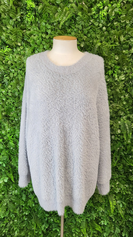 Haven Grey Fluffy Knit (OSFM)