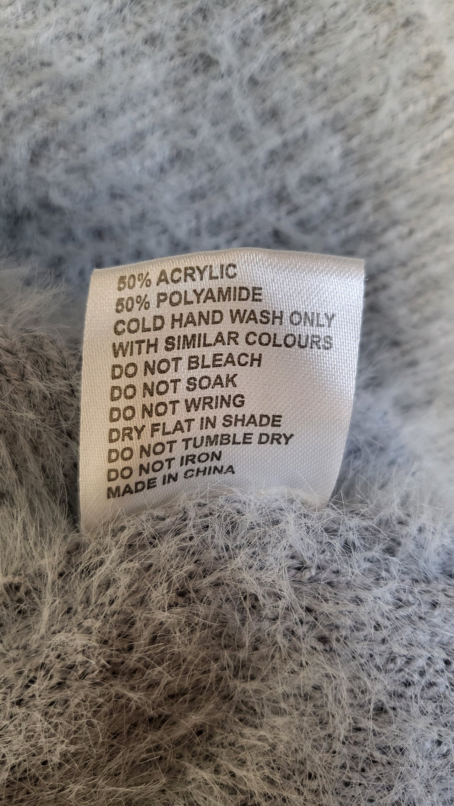 Haven Grey Fluffy Knit (OSFM)