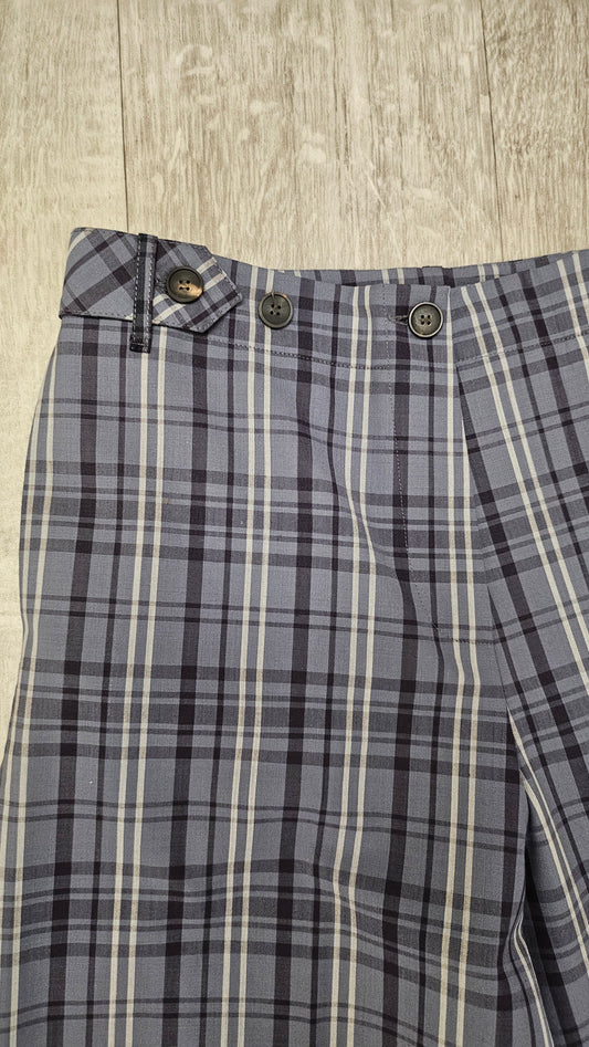 Alysi Blue Check Pant Wool Blend (10)