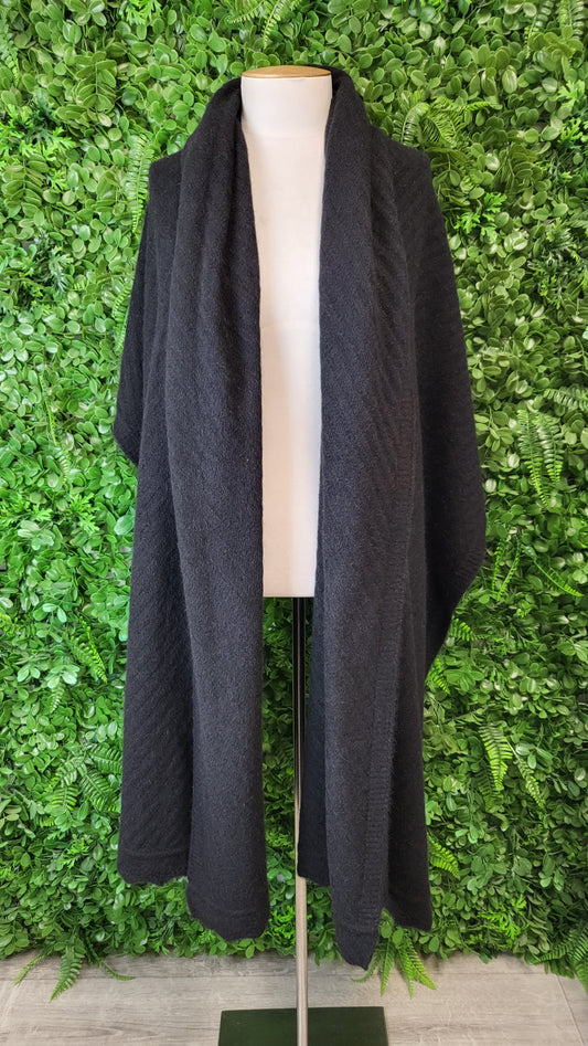 Black Possum Down Wrap 75cmx230cm