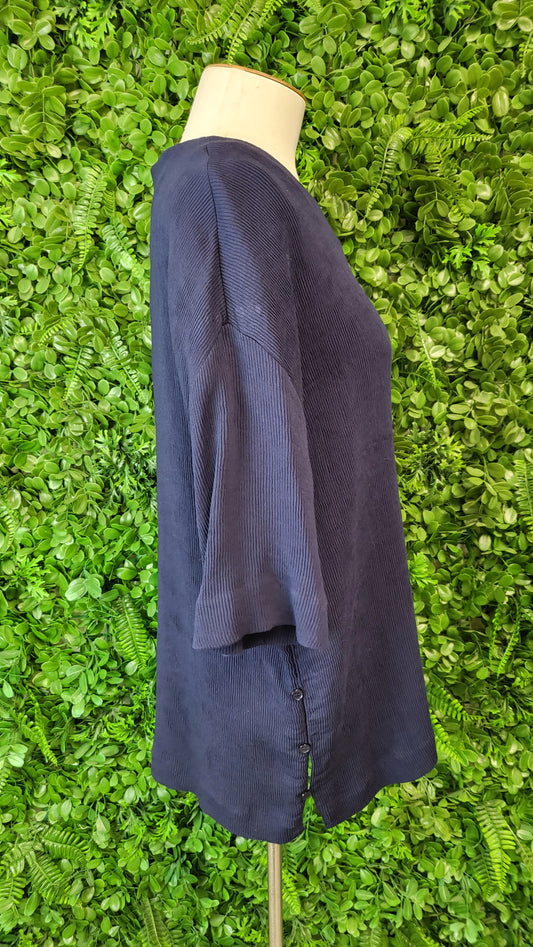 Jigsaw Navy Textured Top (20)