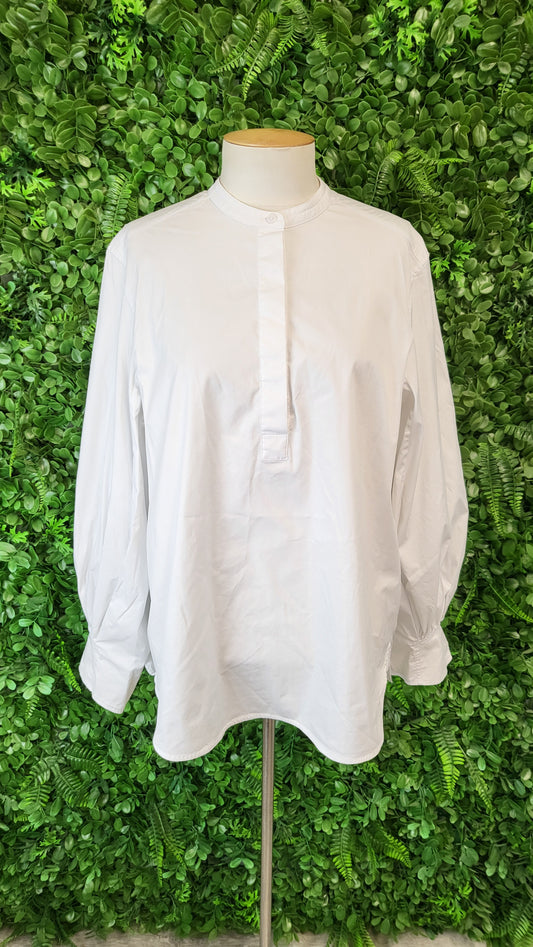 COS White Collarless Shirt (8-10)