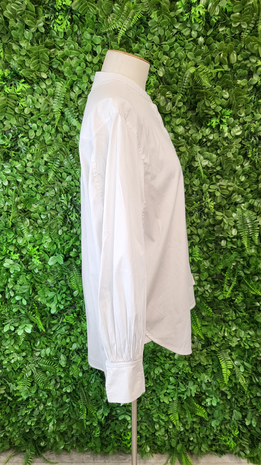 COS White Collarless Shirt (8-10)