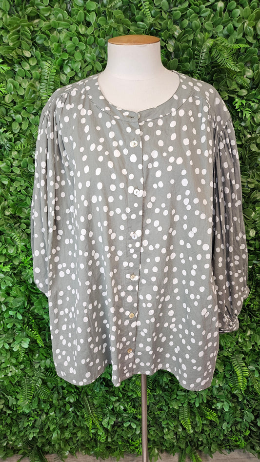 K+K Sage Spot Blouse (20-22)
