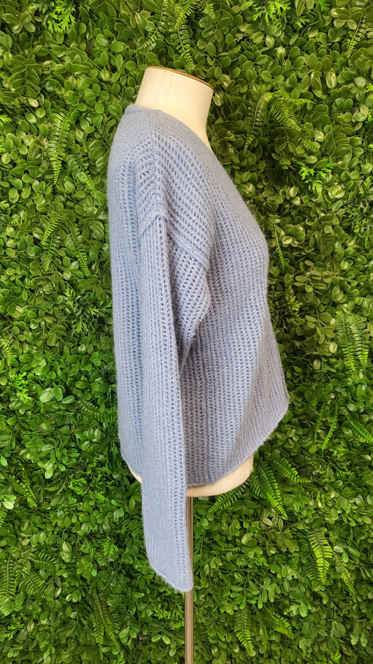 Max Blue Wool Blend Loop Knit (8)