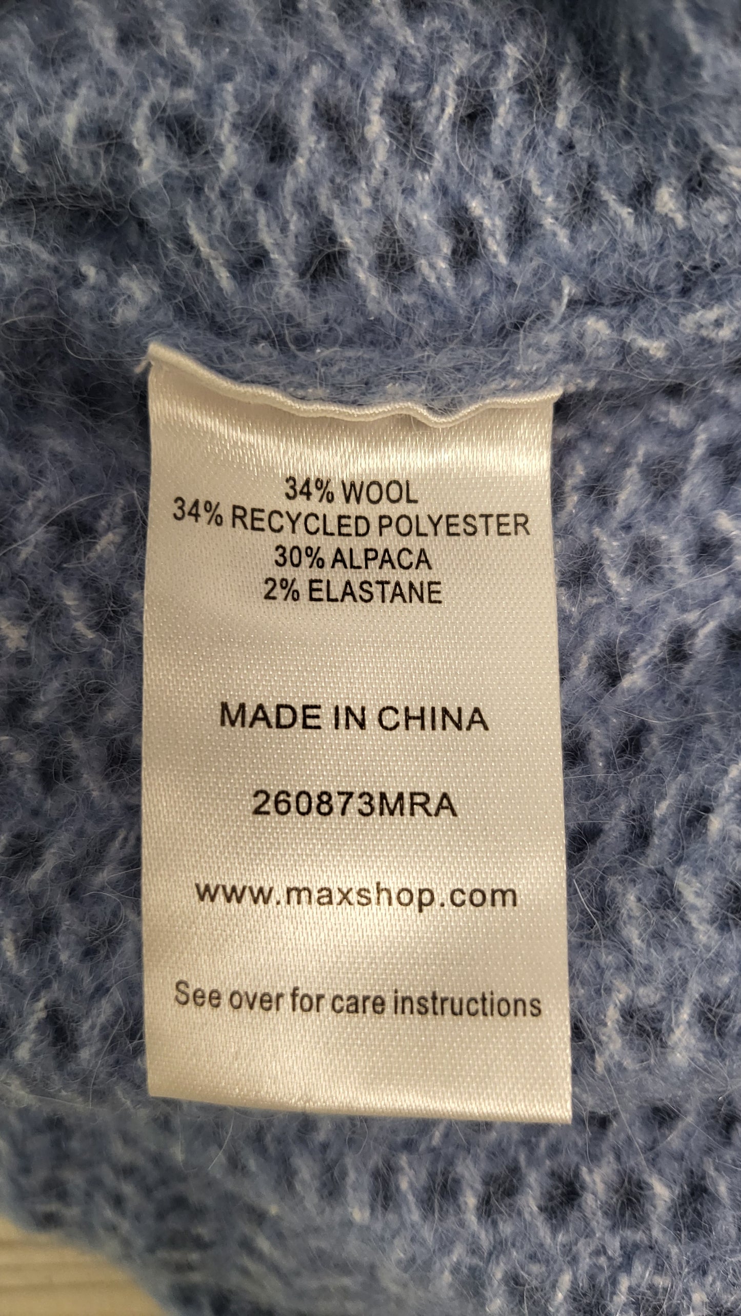 Max Blue Wool Blend Loop Knit (8)