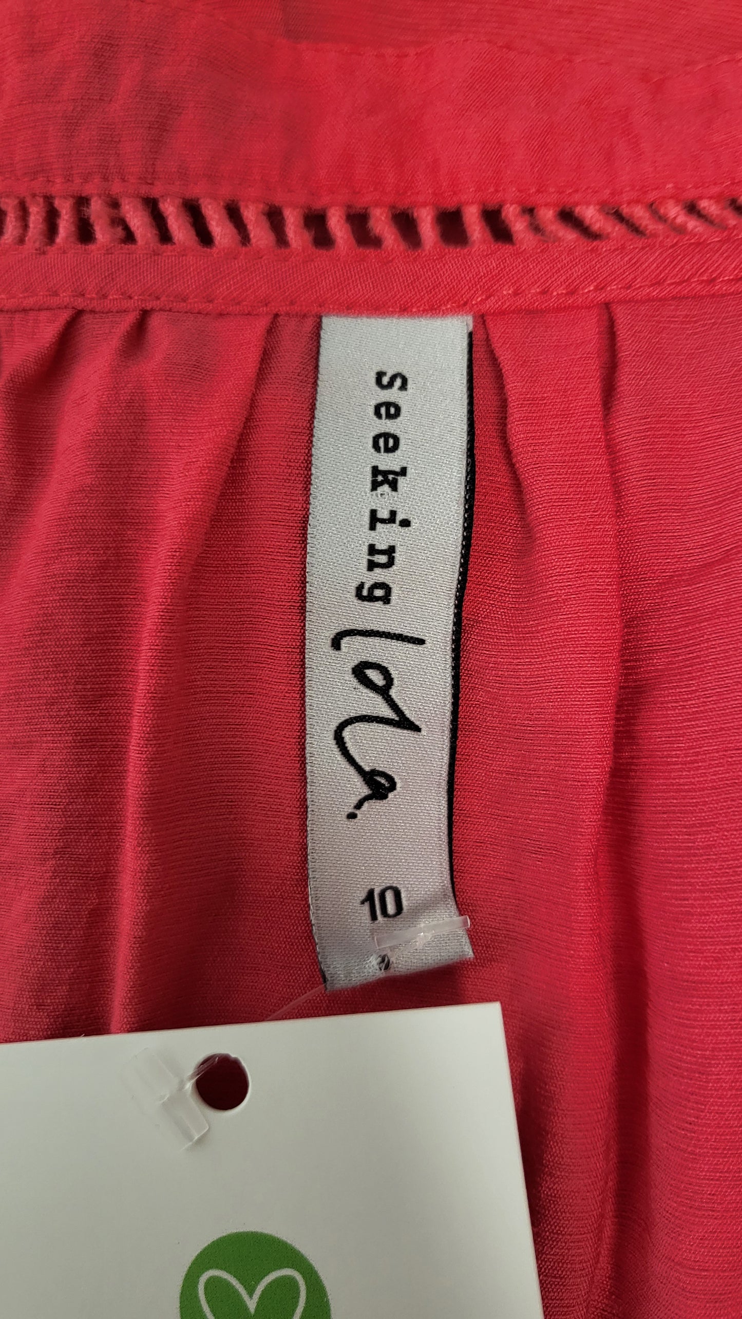 Seeking Lola Watermelon Lattice Top (10)