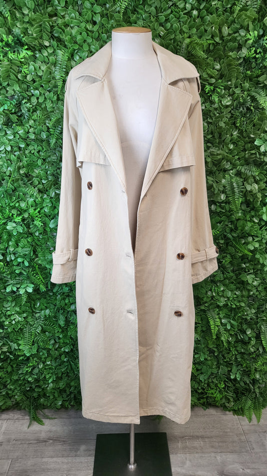 All About Eve Beige Trench Coat (10-12)