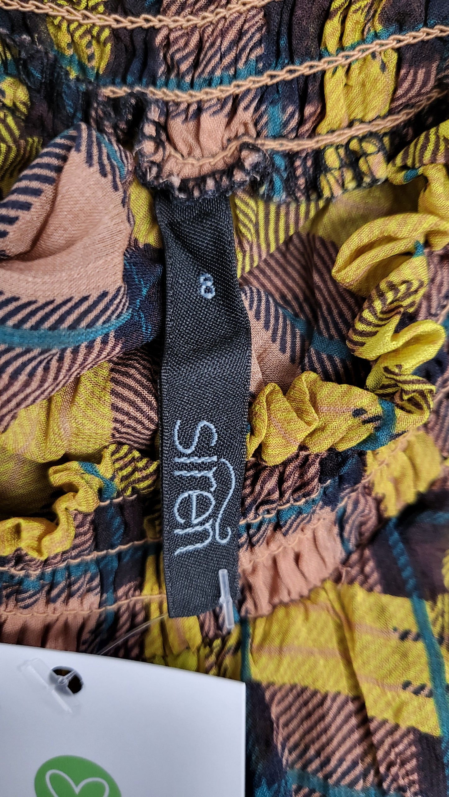 Siren Print Check Blouse (8)