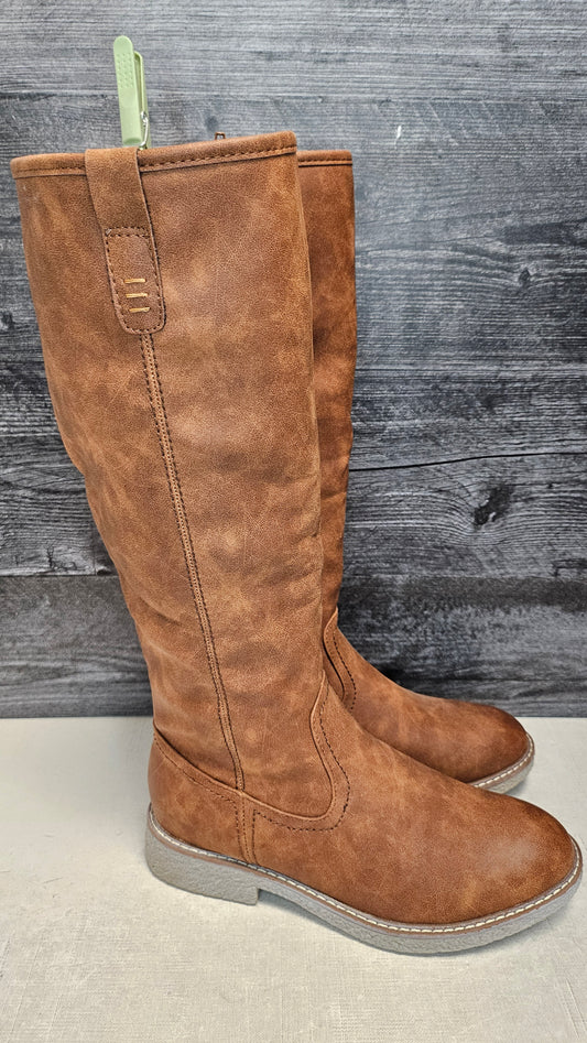 Los Cabos Tan Fleece Knee High Boots (39)