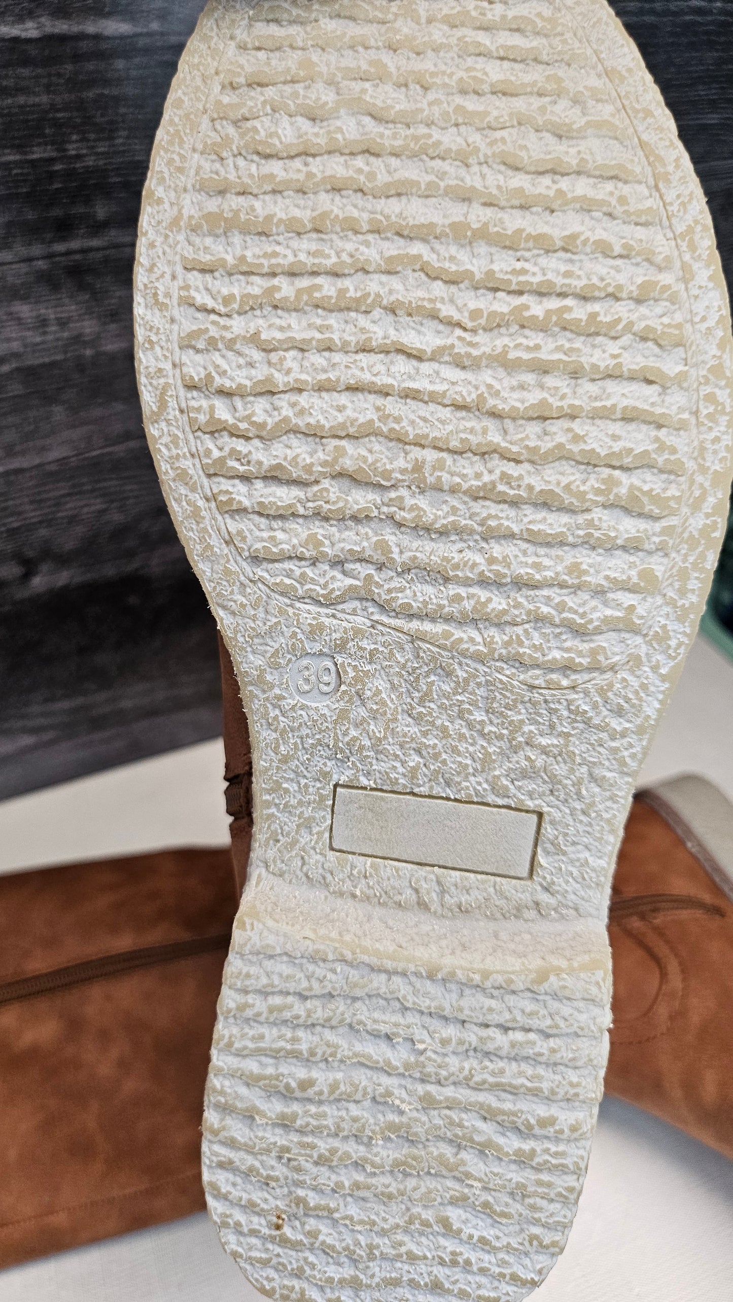 Los Cabos Tan Fleece Knee High Boots (39)