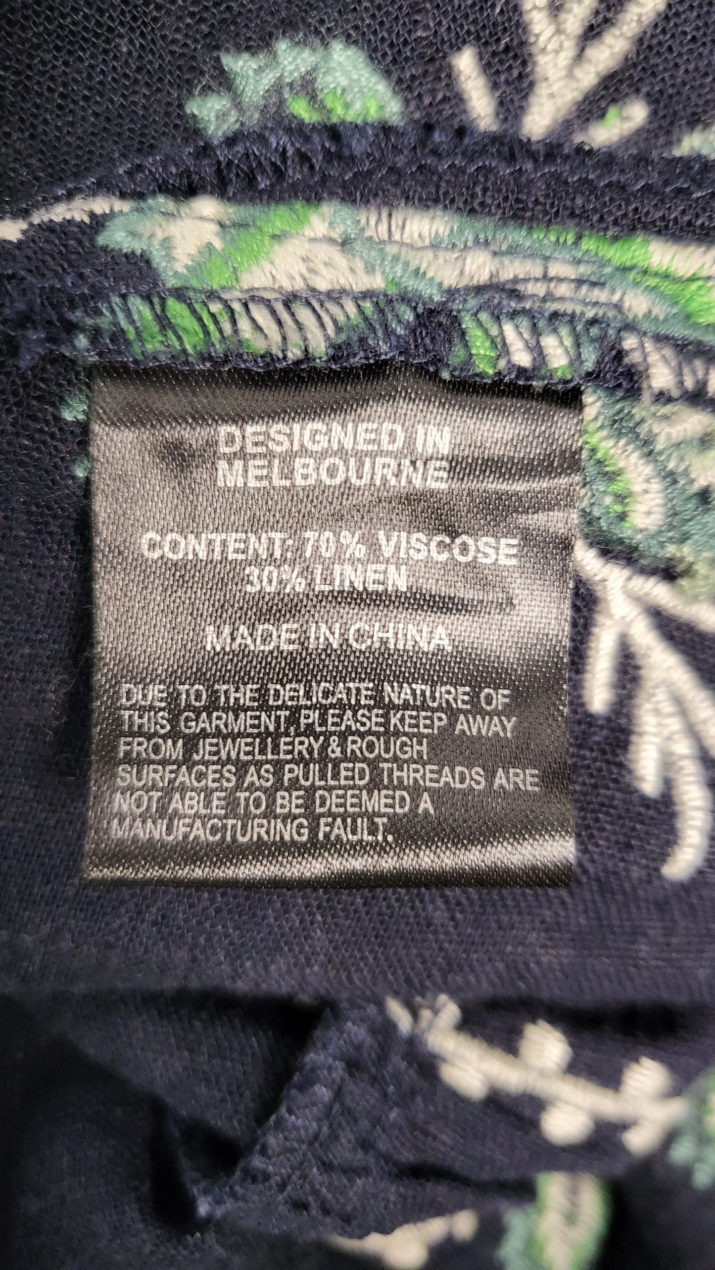 Once Was Melbourne Navy Linen Dress (10)