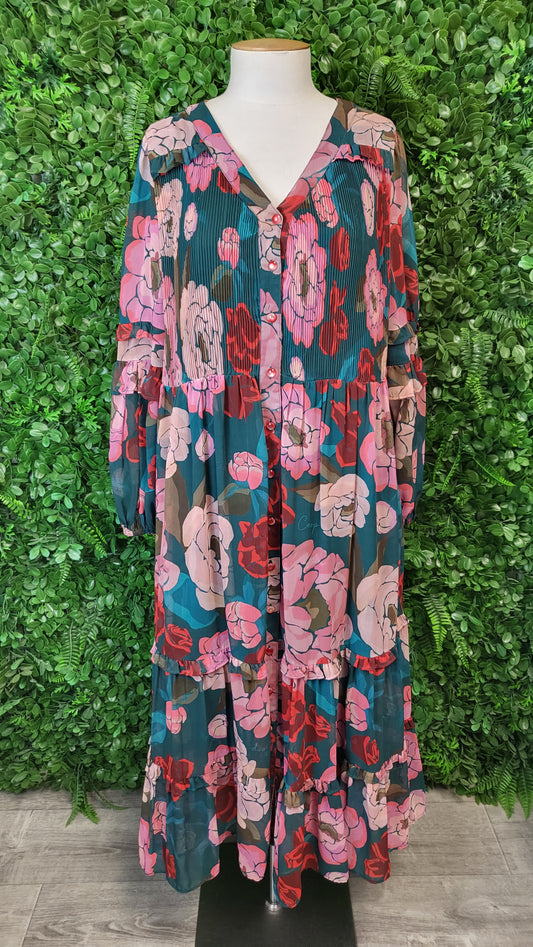 Coop Floral Afternoon V Dress (12-14)