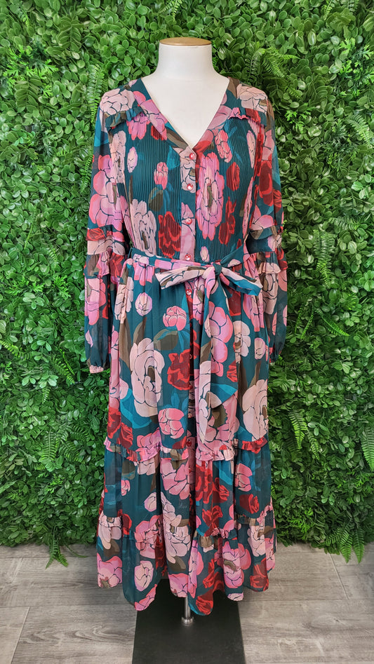 Coop Floral Afternoon V Dress (12-14)