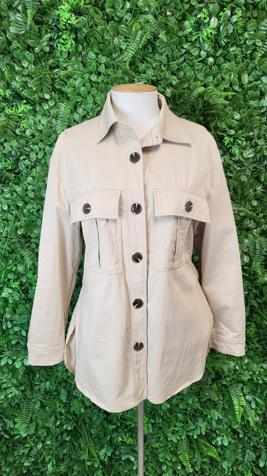 ZARA Tan Safari Jacket (10-12)