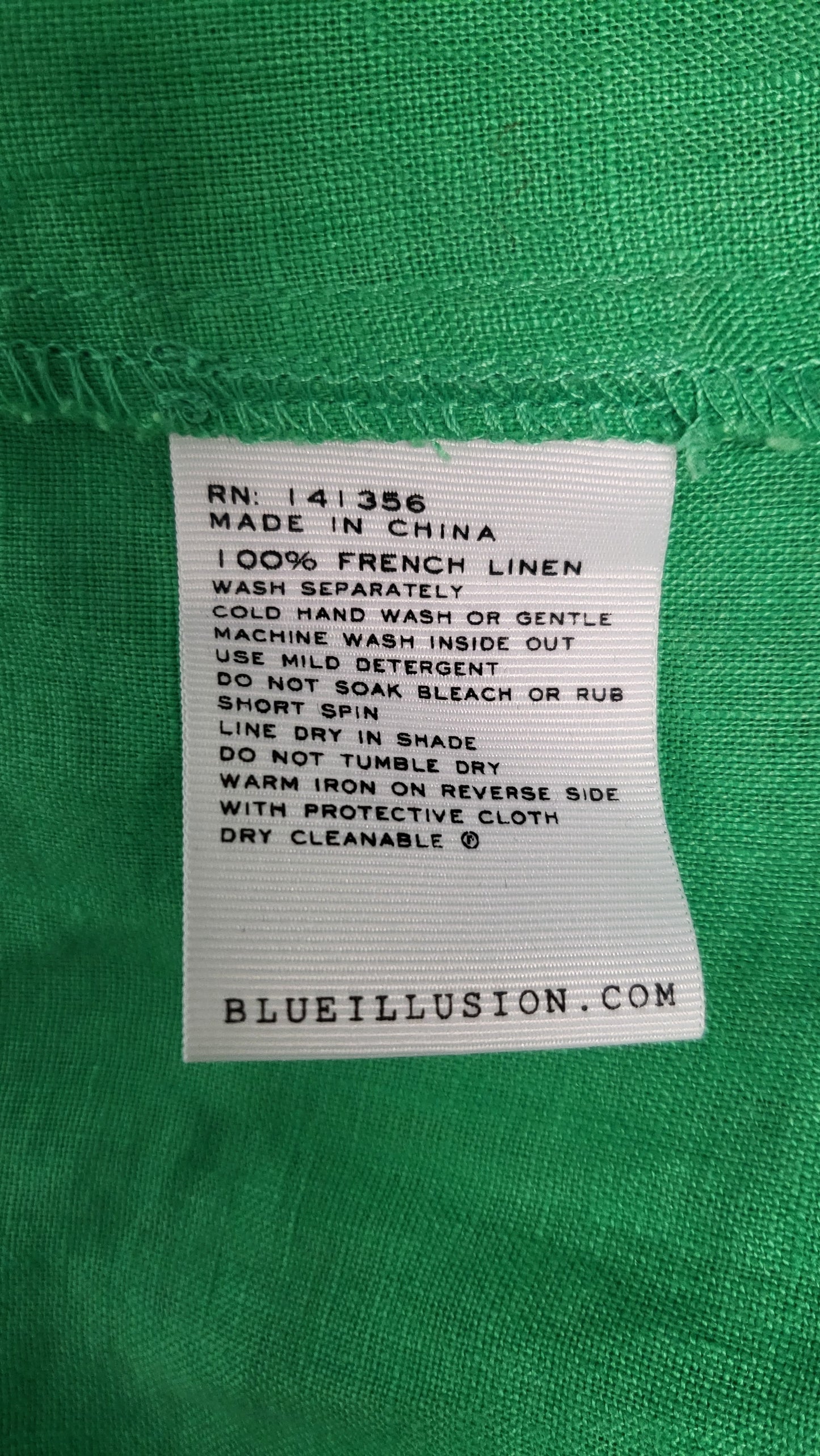 Blue Illusion Green Linen Shirt (18)