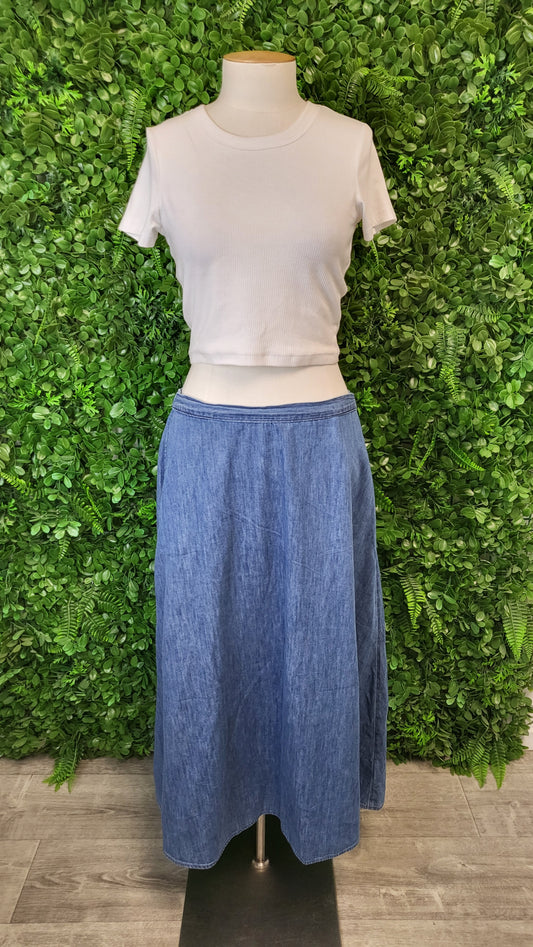 Gap Chambray Denim Skirt (12)