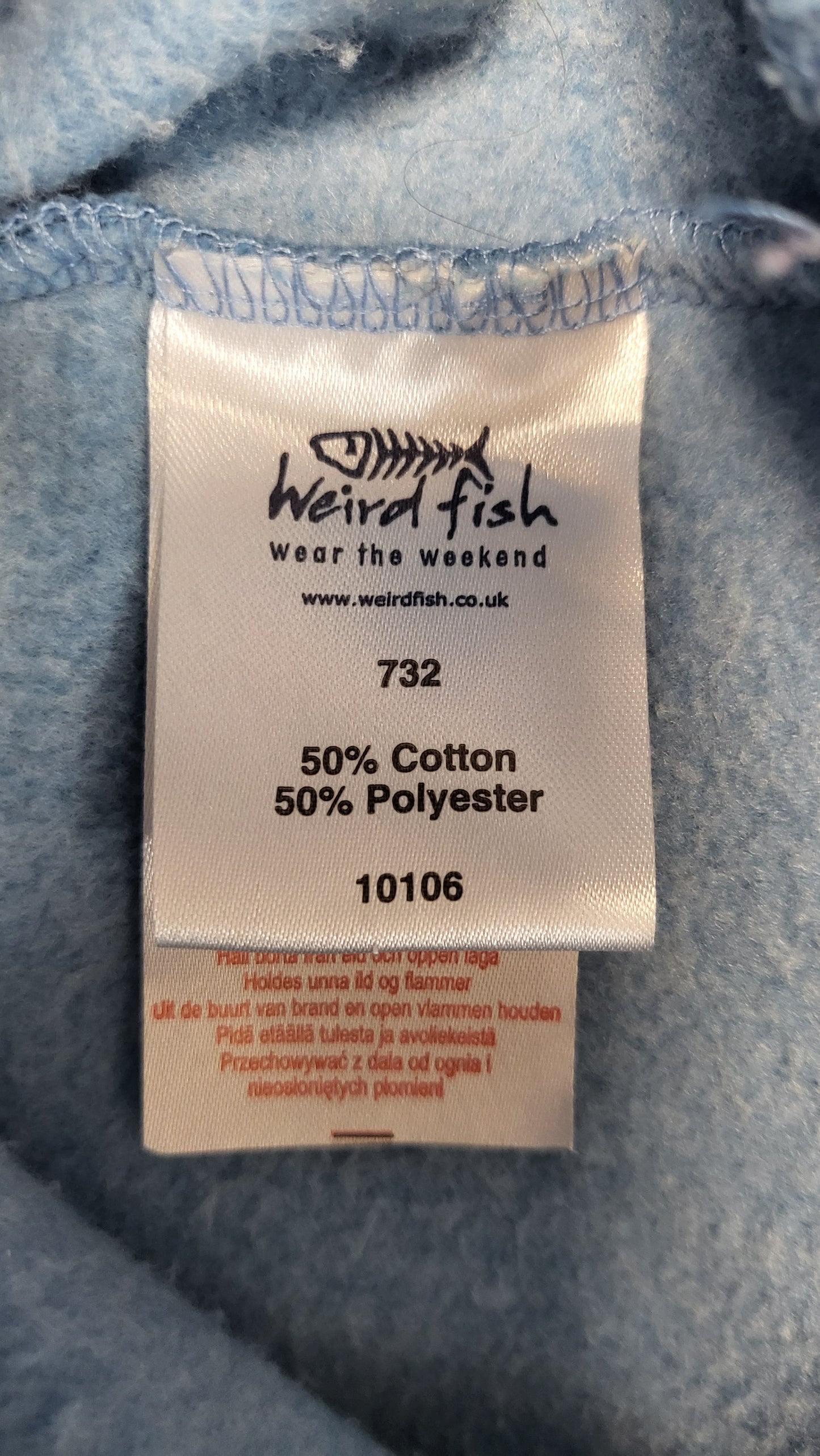 Weird Fish Blue Hooded Sweat (20)