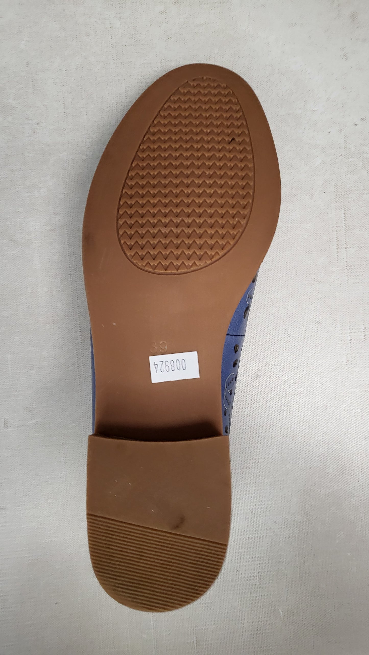 Belle Scarpe Blue Leather Loafer (39)