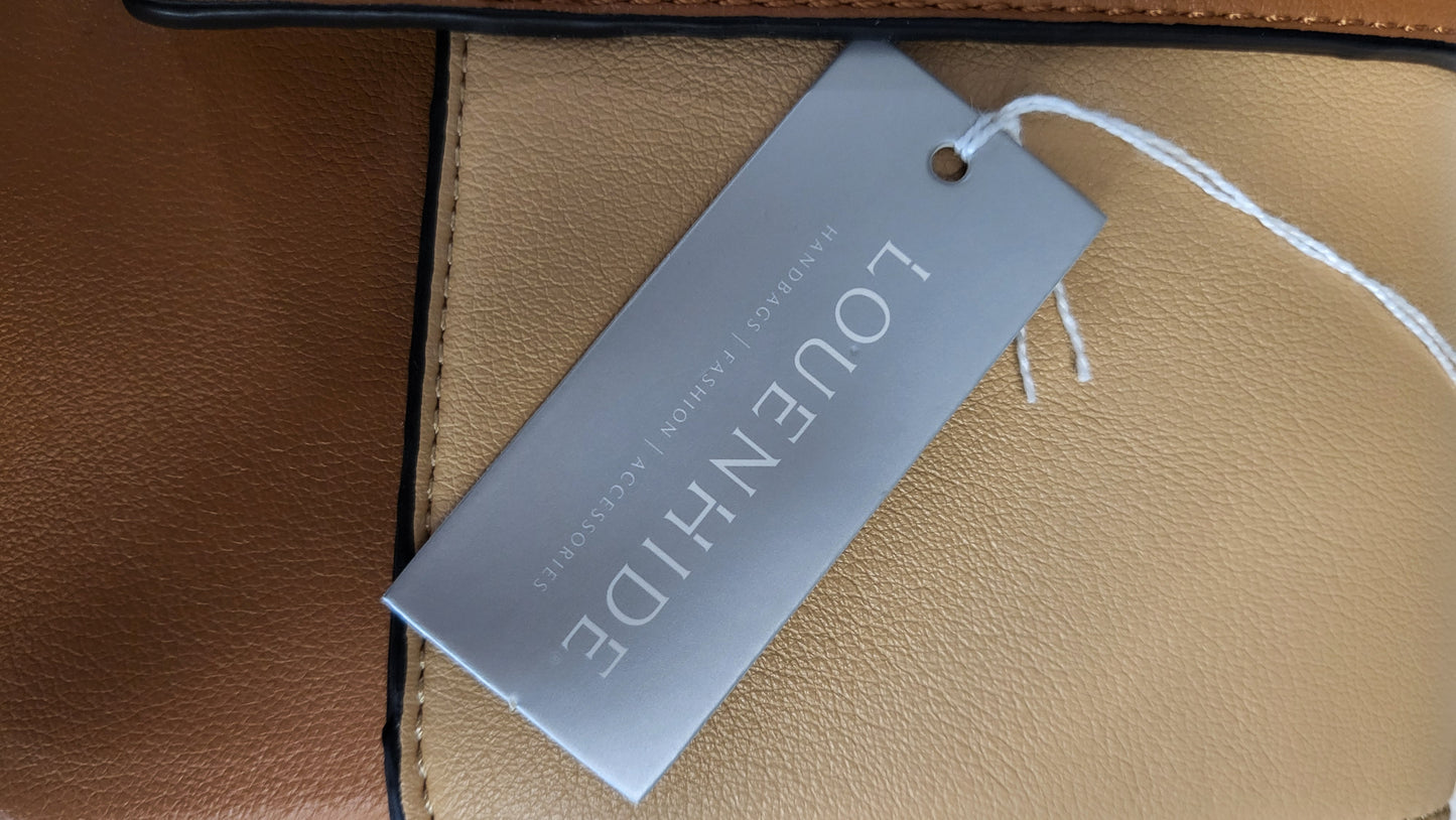 Louenhide Tan Mini Pleather Bag 21x17x8cm