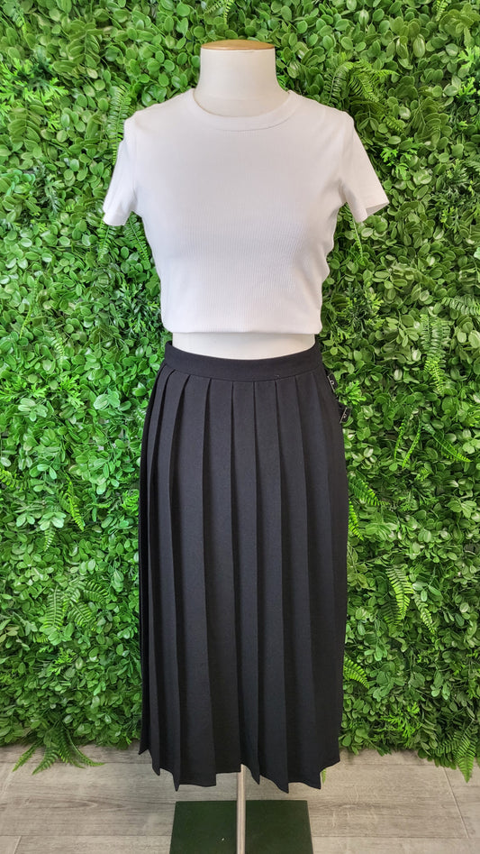 Top Shop Black Pleated Mini Skirt (8)
