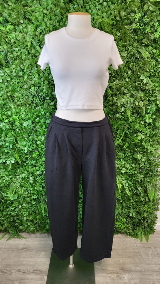 Bread&Butter Black Crop Barrel Pant (14)