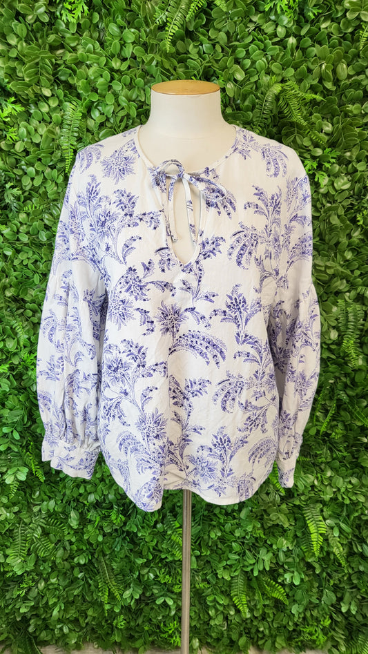 Tuesday Floral Linen Blend Top (14)